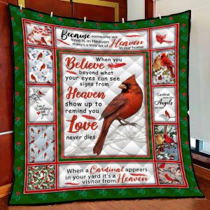 Cardinals Appear Fleece Blanket Quilt Blanket