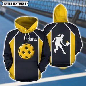 Custom Pickleball Hoodie – Style No. 11 3D All Over Print Pullover for Pickleball Lovers & Players, Gift For Dad, Hoodie for Men, Women